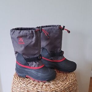 Kamik Kids Black & Red Snow Boots
